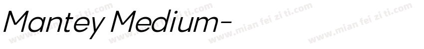 Mantey Medium字体转换